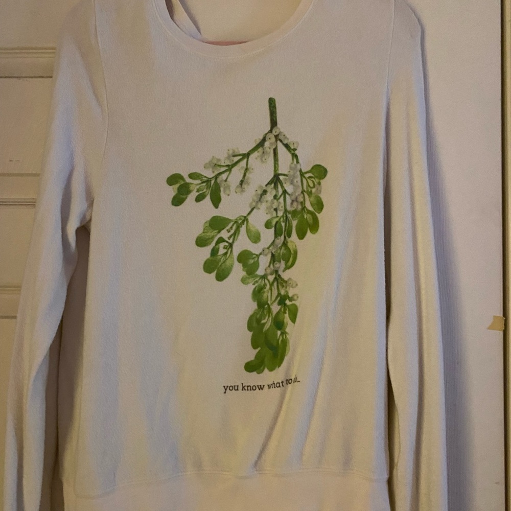 Wild fox cream colored Christmas sweater